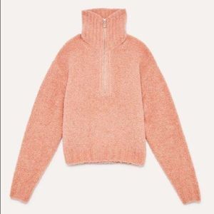 Wilfred Gwyneth 1/4 zip Wool Blend Sweater - Peach